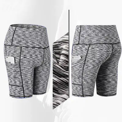 High-Waisted Yoga Fitness Shorts