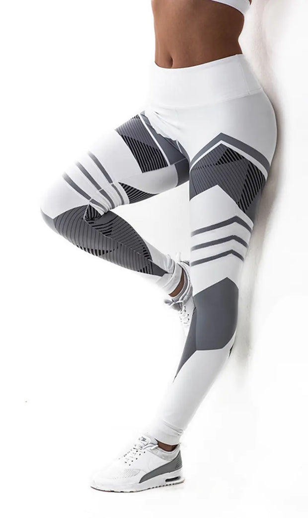 Reflective Printed Yoga Pants for Women Fitness Gym