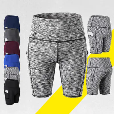 High-Waisted Yoga Fitness Shorts