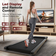Portable Walking Pad, under Desk Treadmill 300 Lb Capacity, Speed Range 0.4~6Mph for Home Office Walking/Running