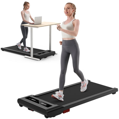 Portable Walking Pad, under Desk Treadmill 300 Lb Capacity, Speed Range 0.4~6Mph for Home Office Walking/Running