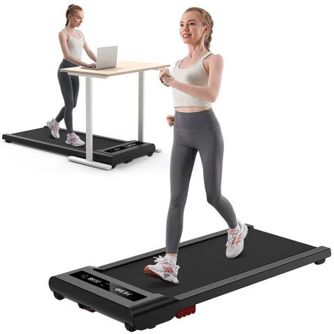 Portable Walking Pad, under Desk Treadmill 300 Lb Capacity, Speed Range 0.4~6Mph for Home Office Walking/Running