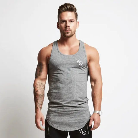 Men's Cotton Sleeveless Gym Fitness Training Vest